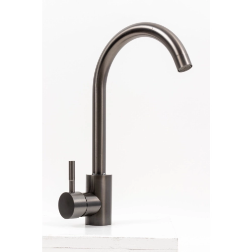 Kitchen sink PVD 78*46 black Platinum Handmade with kitchen faucet + dispenser and colander - Фото № 5