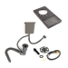 Kitchen sink PVD 78*46 black Platinum Handmade with kitchen faucet + dispenser and colander - Фото № 7