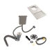 Stainless steel kitchen sink 78*46 Platinum Handmade with kitchen faucet + dispenser and colander - Фото № 6