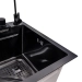 Кухонная мойка 75*46F черная PVD Valeso Handmade "Водопад" Fly rain - Фото № 4