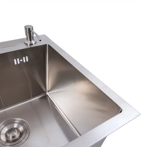 Кухонная мойка 45*45 Valeso Handmade нержавейка(сифон круглый 3,0/0,8) - Фото № 2