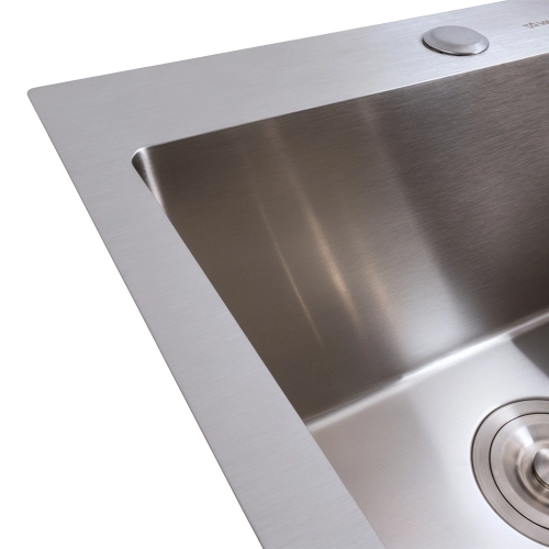 Кухонная мойка 45*45 Valeso Handmade нержавейка(сифон круглый 3,0/0,8) - Фото № 3