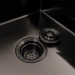 Кухонная мойка CM 65*50 L черная PVD VALESO Handmade (круглый сифон 3,0/0,8) - Фото № 4
