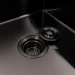 Кухонная мойка CM 65*50 R черная PVD VALESO Handmade (круглый сифон 3,0/0,8) - Фото № 4