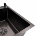 Кухонная мойка CM 78*50 R черная PVD VALESO Handmade (круглый сифон 3,0/0,8) - Фото № 2
