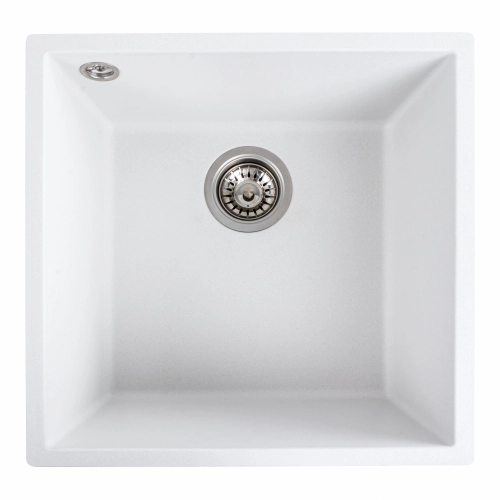 VALESO RUBA 4040 Composite Granite Kitchen Sink Matte Snow White - Фото № 1