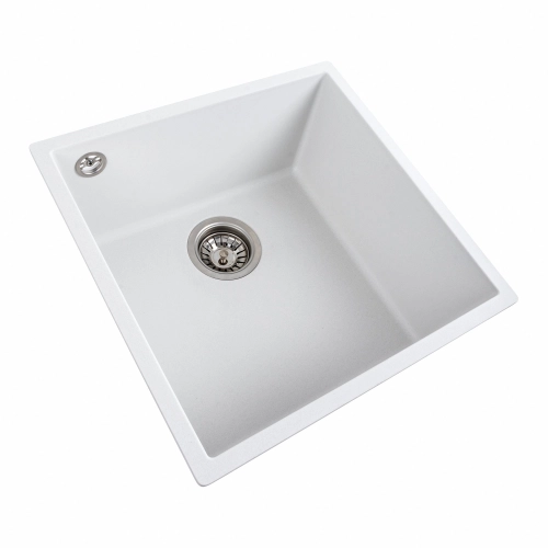 VALESO RUBA 4040 Composite Granite Kitchen Sink Matte Snow White - Фото № 2