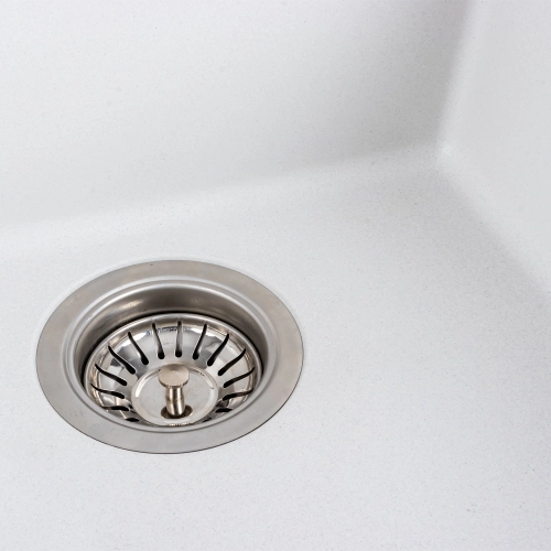 VALESO RUBA 4040 Composite Granite Kitchen Sink Matte Snow White - Фото № 5