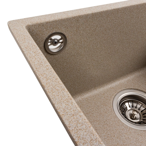 Гранитная мойка для кухни VALESO RUBA 4040 матовая Сафари - Фото № 14
