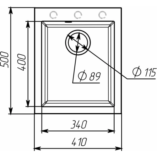 Гранитная мойка для кухни VALESO SOKIL 4150 матовая Антрацит - Фото № 6