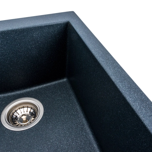 Гранитная мойка для кухни VALESO SOKIL 4150 матовая Антрацит - Фото № 2