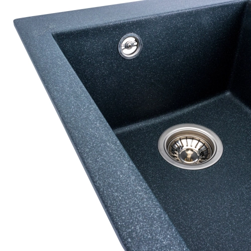 Гранитная мойка для кухни VALESO SOKIL 4150 матовая Антрацит - Фото № 3