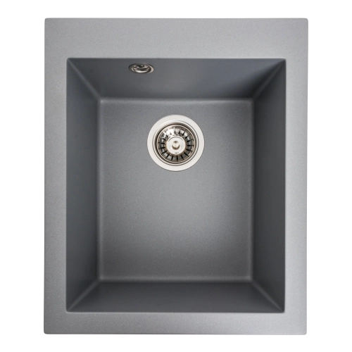 Гранитная мойка для кухни VALESO SOKIL 4150 матовая Серый металлик