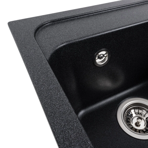 VALESO KORRADO 4050 Composite Granite Kitchen Sink Matte Carbon - Фото № 2