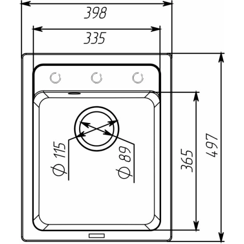 Гранитная мойка для кухни VALESO KORRADO 4050 матовая Серая - Фото № 2