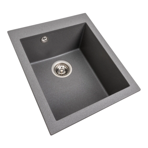 Гранитная мойка для кухни VALESO SOKIL 4150 матовая Серый муссон - Фото № 1