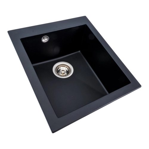 Гранитная мойка для кухни VALESO SOKIL 4150 матовая Черная - Фото № 1