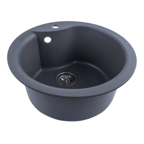 Гранитная мойка для кухни VALESO TURAS 480 матовая Серый муссон - Фото № 5