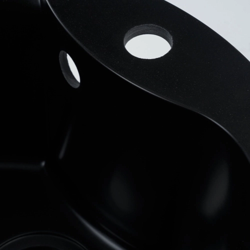 Гранитная мойка для кухни VALESO TURAS 480 матовая Черная - Фото № 13