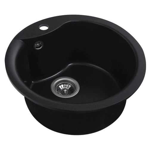 VALESO TURAS 480 Granite Kitchen Sink, Matte Metallic Black - Фото № 2