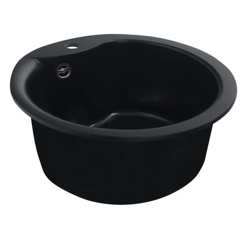 VALESO TURAS 480 Granite Kitchen Sink, Matte Metallic Black - Фото № 1