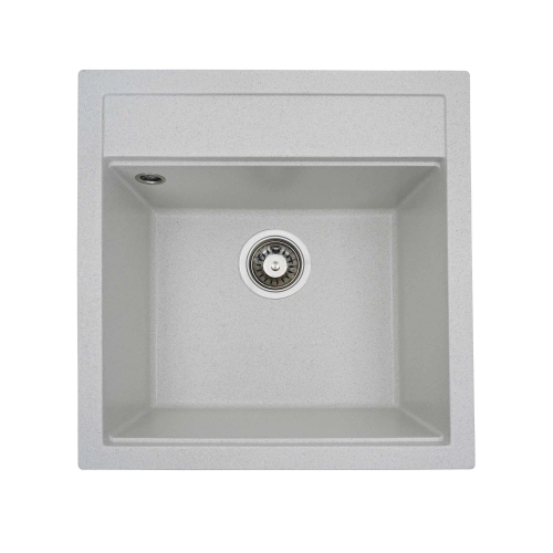 Гранитная мойка для кухни VALESO FIESTA 5149 матовая Белая в точку - Фото № 2