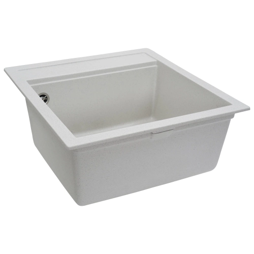 Гранитная мойка для кухни VALESO FIESTA 5149 матовая Белая в точку - Фото № 6