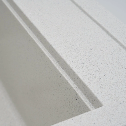 Гранитная мойка для кухни VALESO FIESTA 5149 матовая Белая в точку - Фото № 10