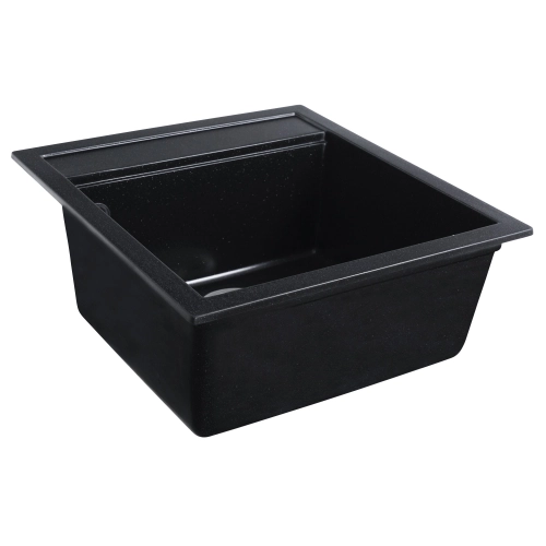 VALESO FIESTA 5149 Granite Kitchen Sink, Matte Metallic Black