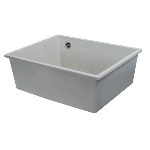 Гранитная мойка для кухни VALESO OASIS 5444 матовая Белая в точку - Фото № 5