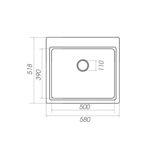 Гранитная мойка для кухни VALESO VESTA 5852 матовая Белая в точку - Фото № 4