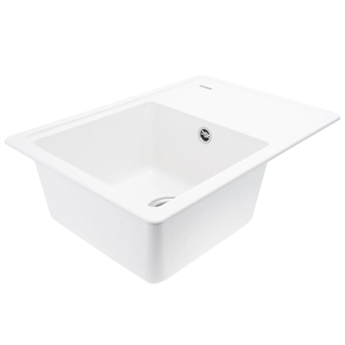 Гранитная мойка для кухни VALESO LIANA 6243 матовая Белоснежная - Фото № 1