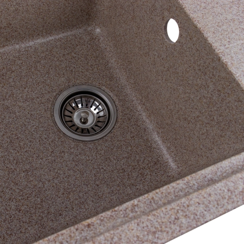 Гранитная мойка для кухни VALESO LIANA 6243 матовая Карамель - Фото № 1