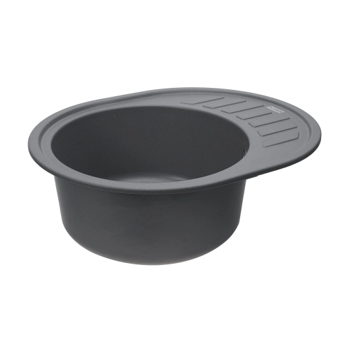 Гранитная мойка для кухни VALESO SOUL 6250 матовая Серый Мусон - Фото № 1