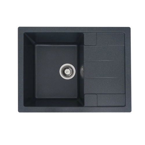 Гранитная мойка для кухни VALESO INTENSO 6550 матовая Антрацит - Фото № 1