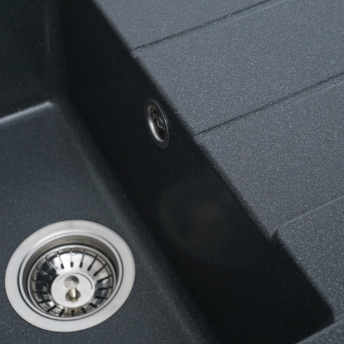 Гранитная мойка для кухни VALESO INTENSO 6550 матовая Антрацит - Фото № 7