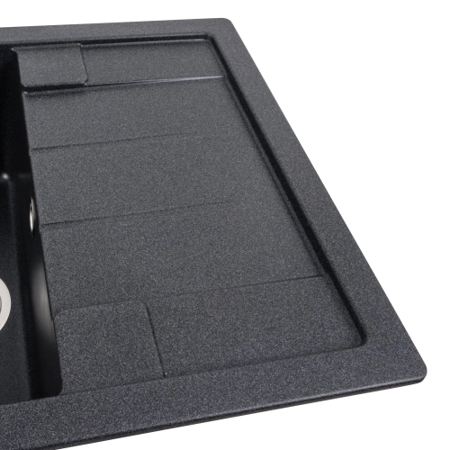 Гранитная мойка для кухни VALESO INTENSO 6550 матовая Карбон - Фото № 6