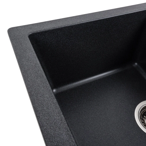 Гранитная мойка для кухни VALESO INTENSO 6550 матовая Карбон - Фото № 8