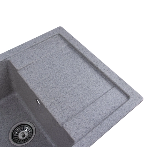 Гранитная мойка для кухни VALESO INTENSO 6550 матовая Серая - Фото № 11