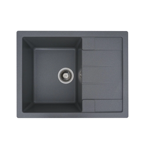 Гранитная мойка для кухни VALESO INTENSO 6550 матовая Серый муссон - Фото № 2