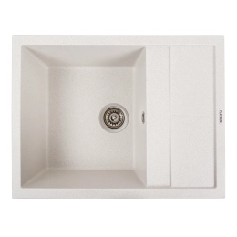 Гранитная мойка для кухни VALESO LOTOS 6550 матовая Белая в точку