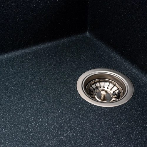 Гранитная мойка для кухни VALESO CASCADA 7050 матовая Антрацит - Фото № 2