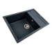 VALESO CASCADA 7050 Granite Kitchen Sink, Matte Anthracite
