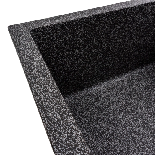 VALESO CASCADA 7050 Granite Kitchen Sink, Matte Graphite - Фото № 1