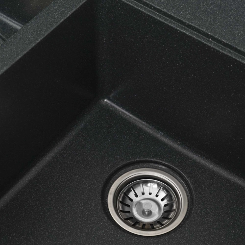 Гранитная мойка для кухни VALESO HARMONY 7850 матовая Антрацит - Фото № 1