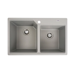 Гранитная мойка для кухни VALESO HARMONY 7850 матовая Серый металлик