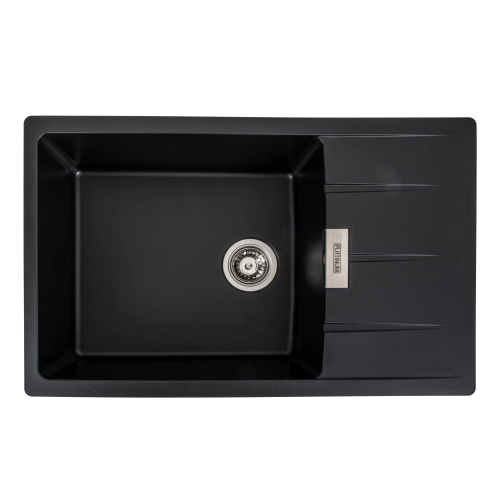 Гранитная мойка для кухни VALESO ROMA 7850 матовая Черная