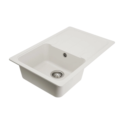 Гранитная мойка для кухни VALESO VERONA 7850 матовая Белоснежная - Фото № 1