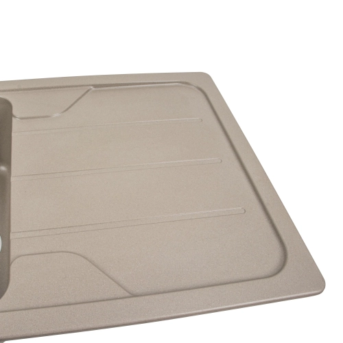 Гранитная мойка для кухни VALESO VERONA 7850 матовая Титан - Фото № 2