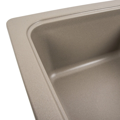 Гранитная мойка для кухни VALESO VERONA 7850 матовая Титан - Фото № 3